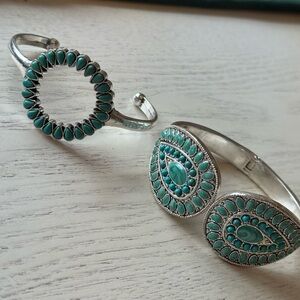 2 Turquoise Costume Bracelets
